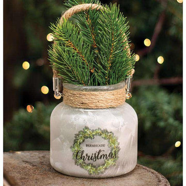 Wide Farmhouse Christmas Jar - The Fox Decor